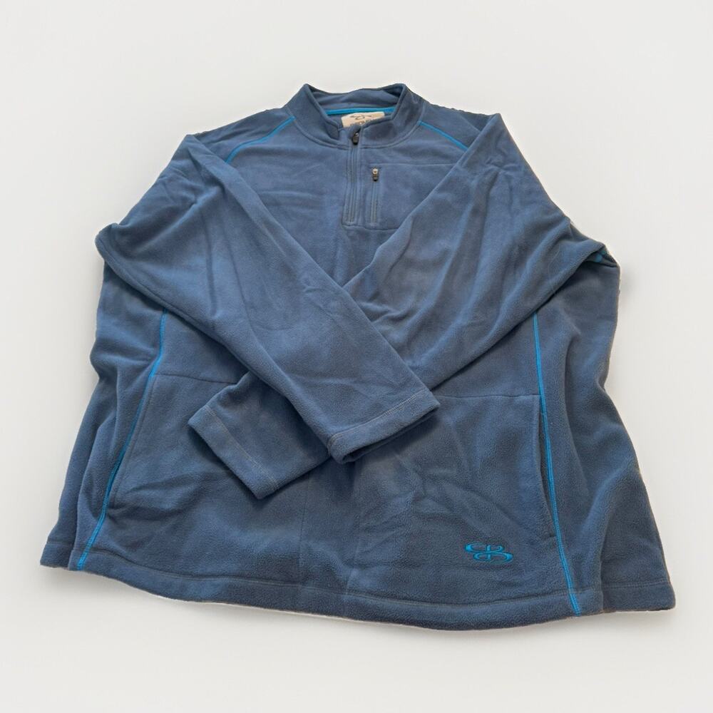 BOOMBAH Quarter Zip Pullover Fleece Sweatshirt Jacket Size 3XL Blue 3942/8